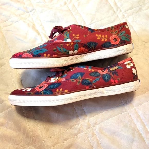 Rifle Paper Co. Shoes - Anthropologie Keds Rifle Paper blossom  lace-up sneakers
